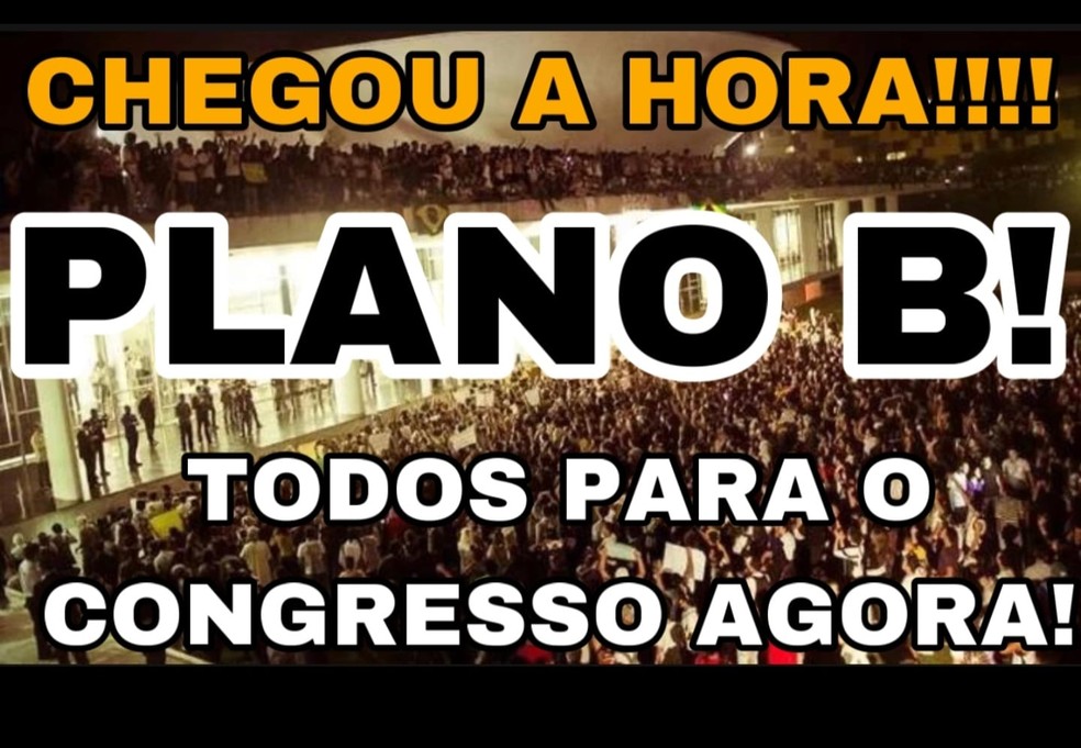 Mensagem enviada em grupo bolsonarista no WhatsApp em 7 de janeiro de 2023 — Foto: Reprodução