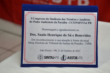 Placa em homenagem à gestão do Presidente à frente da Mesa Diretora