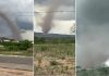 Momentos de terror: tornado causa pânico e destruição em cidade do interior